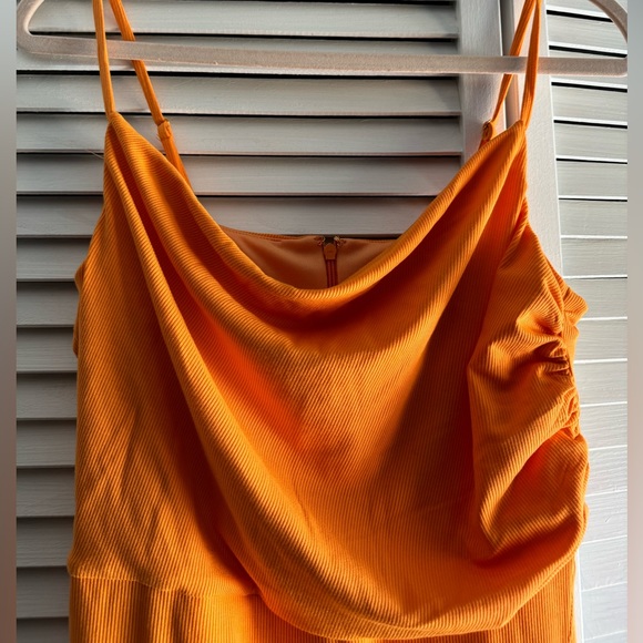 Ribbed orange slip dress. Beautiful and light! - Picture 6 of 7